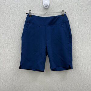 Ibkul Blue Stain Resistant Moisture Wicking Performance Stretch Shorts Womens 2